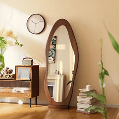 Mirror Black Brown Natural Solid wood Glass fydzj-6525
