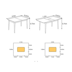 Elegant Oak & Cherry Wood Tables with Durable Stainless Steel and Metal Accents fyx-833