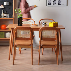 Stunning Natural Oak and Cherry Wood Table – Perfect for Any Home Decor fyx-834