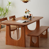 Stunning Natural Cherry Wood Table - Premium Fraxinus Mandshurica Design fyx-841