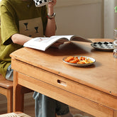 Elegant Natural Wood Table - Cherry Wood Finish Red Oak fyx-845