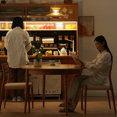 Natural Cherry Wood Chair, Kraft Paper Accent - Elegant & Durable Furniture fyx-897