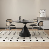 Sleek Matte Black Ceramic Table - Modern Furniture for Sophisticated Spaces hagst-1672