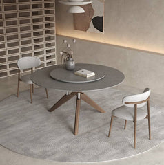 Elegant Light Gray Chair with Ash Wood Frame and Cotton-Ramie Upholstery hagst-331