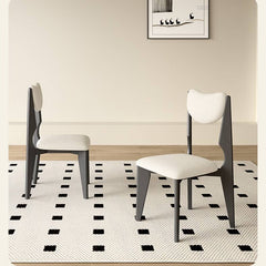 White Oak Chair with Faux Lambswool Upholstery - Cozy and Stylish Seating hagst-334