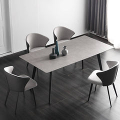 Stylish Light Gray Chair with Durable Cotton-Ramie Scratch-Resistant Fabric hagst-341