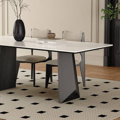 Elegant Multi-Layer Sintered Stone Table with Oak Wood Finish hagst-562