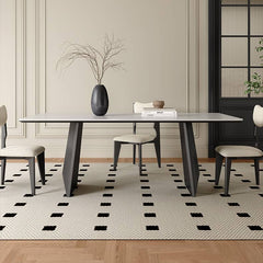 Elegant Multi-Layer Sintered Stone Table with Oak Wood Finish hagst-562