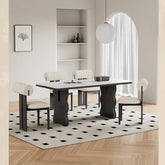 Modern Black & White Ash Wood Chair with Foam & Polyester Upholstery hagst-819