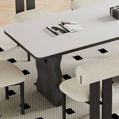 Modern Black & White Ash Wood Chair with Foam & Polyester Upholstery hagst-819