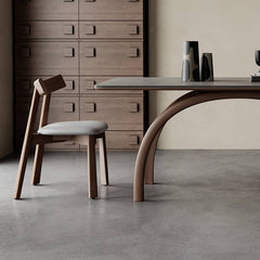 Elegant White Faux Leather Chair with Oak Wood Frame and Comfortable Foam Cushion - Brown and Grey Options Available hagst-821