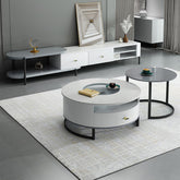 Sleek Gray White TV Cabinet - Stylish Pine Wood & Durable Laminated Finish hglna-1436