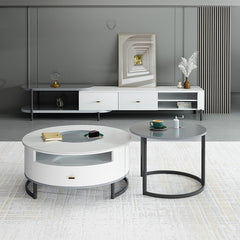 Sleek Gray White TV Cabinet - Stylish Pine Wood & Durable Laminated Finish hglna-1436