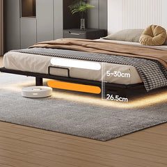 Stylish Black Bed Frame - Durable Rubber Wood & Pine Wood Construction hglna-1450