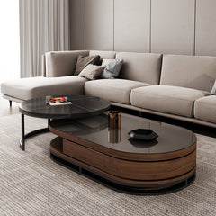 Stylish Brown-Black TV Cabinet for Modern Living Rooms hjl-1214