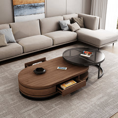 Stylish Brown-Black TV Cabinet for Modern Living Rooms hjl-1214
