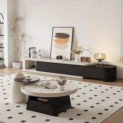 Sleek Modern Tea Table in Elegant White and Black Finish - Perfect for Stylish Living Spaces hjl-1226