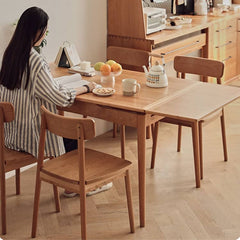 Exquisite Cherry Wood Natural Finish Table - Premium Plywood Construction hldmz-711