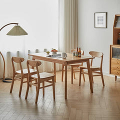 Stunning Red Oak Table in Natural Wood Finish – Perfect for Modern Homes hmzj-804