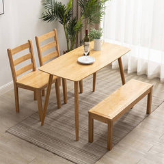 Elegant Bamboo Table in Natural Wood Finish - Perfect for Modern Living Spaces hsl-119
