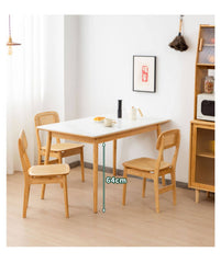 Stylish Bamboo Slate Table: Modern Elegance with Durable Stone Surface hsl-75