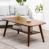 Stylish Bamboo Tea Table in Natural Wood Brown Finish - Perfect for Your Living Room hsl-81