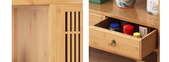 Stylish Dark Brown Bamboo Storage Rack for Home and Office Organization hsl-94