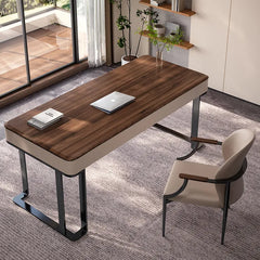 Table Brown Synthetic leather Solid wood Eco-friendly Board hslwy-6038