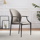 Chair Gray Beige Synthetic leather hslwy-6039