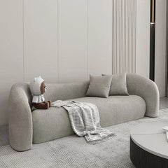 Sofa Beige Gray Solid wood Faux Lambswool htyjj-5943