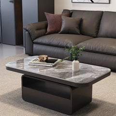 Coffee table COLOR1 COLOR2 White Black Brown Solid wood Sintered Stone Multi-layer board htyjj-5948-1