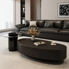 Coffee table Black COLOR1 COLOR2 Solid wood Sintered Stone Eco-friendly Board htyjj-6578