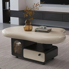 Coffee table Beige Black Solid wood Eco-friendly Board Acrylic htyjj-6584