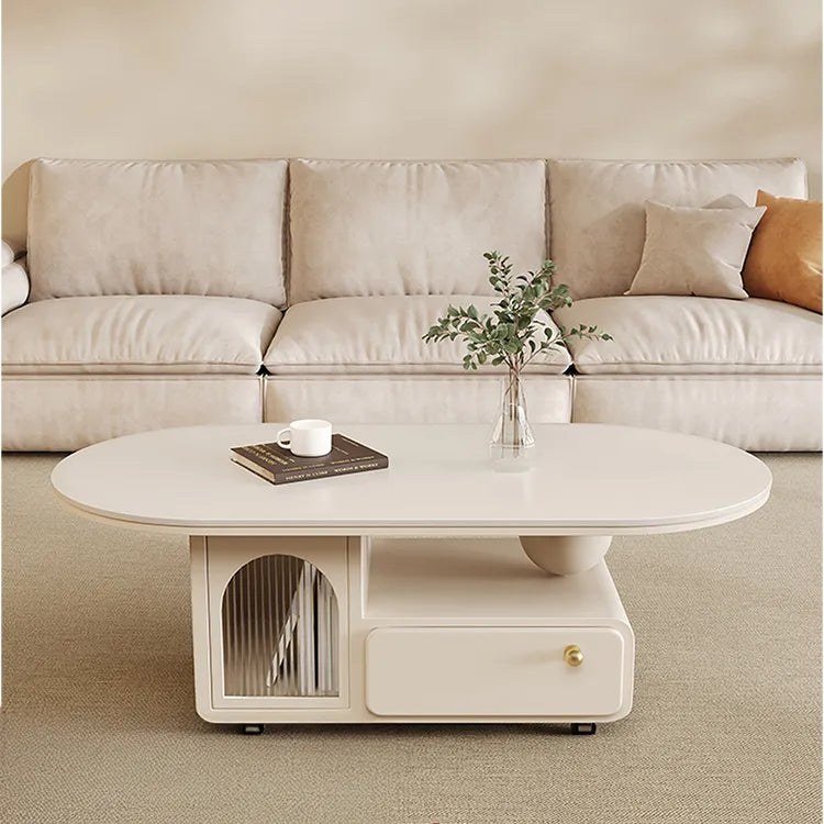 Coffee table White Black Solid wood Sintered Stone Acrylic htyjj-6585