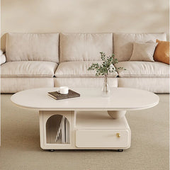 Coffee table White Black Solid wood Sintered Stone Acrylic htyjj-6585