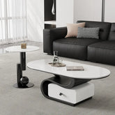 Coffee table White COLOR1 Black Solid wood Sintered Stone htyjj-6586