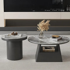 Coffee table COLOR1 COLOR2 White Black Brown Solid wood Sintered Stone Multi-layer board htyjj-6587