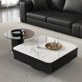 Coffee table COLOR1 COLOR2 White Black Solid wood Sintered Stone htyjj-6590