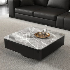 Coffee table COLOR1 COLOR2 White Black Solid wood Sintered Stone htyjj-6590