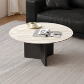 Coffee table COLOR1 COLOR2 Black White Sintered Stone Eco-friendly Board htyjj-6599