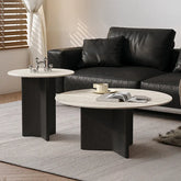 Coffee table COLOR1 COLOR2 Black White Sintered Stone Eco-friendly Board htyjj-6599