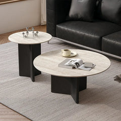 Coffee table COLOR1 COLOR2 Black White Sintered Stone Eco-friendly Board htyjj-6599