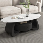 Coffee table Black COLOR1 Solid wood Sintered Stone htyjj-6603