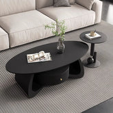Coffee table Black COLOR1 Solid wood Sintered Stone htyjj-6603
