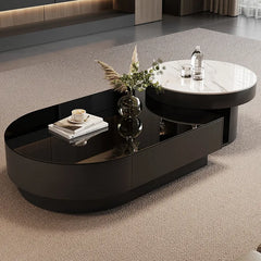 Coffee table SET1 SET2 Tempered glass Sintered Stone Solid wood Eco-friendly Board htyjj-6611