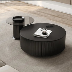 Coffee table COLOR1 Black Sintered Stone Eco-friendly Board htyjj-6612