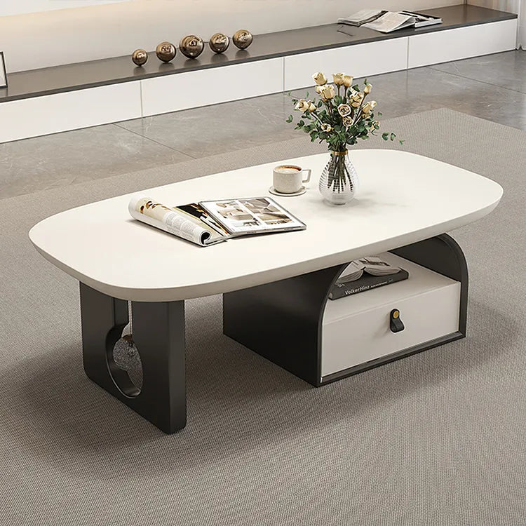 Coffee table Black Brown Eco-friendly Board Synthetic leather htyjj-6617
