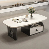 Coffee table Black Brown Eco-friendly Board Synthetic leather htyjj-6617