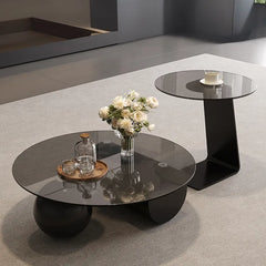 Coffee table Gray Tempered glass htyjj-6619