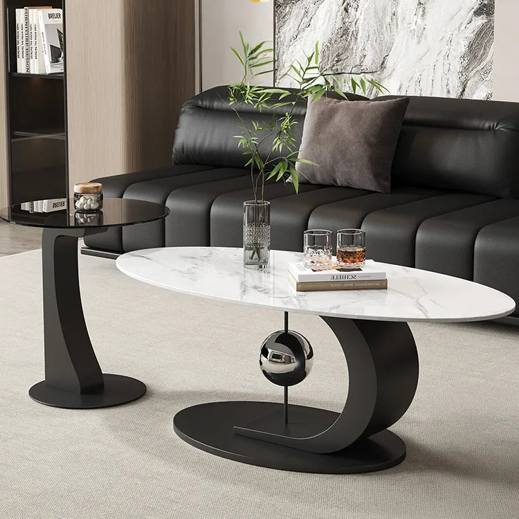 Coffee table Gray Tempered glass htyjj-6621